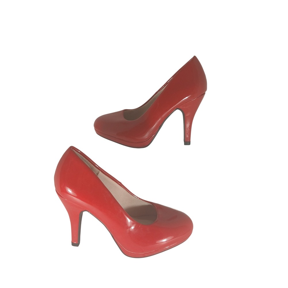 Forever Loris-29 Pumps 5 Red Patent Hidden Platform Stiletto Heels Retro Pinup